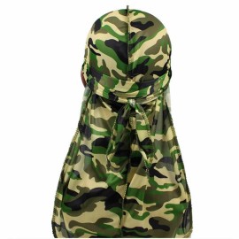 Bunfires Camouflage Du Rag Head Wrap Biker Camo Bandana Tie Cap hat Skull Durag