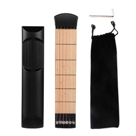Guitar Practice, Pocket Guitar, 6 Fret, Convenient for Beginners, Anti-Interference, Finger Placement Exercise, Metronome Function, Guitar Practice Tool, Easy to Use, Case Included, For Beginners,