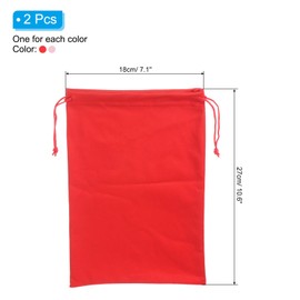 PATIKIL Ski Goggle Bag, 2 Pack 7.1"x10.6" Microfiber Snow Goggles Case Cover Soft Storage Sleeve Drawstring Pouch for Sunglasses Glasses Eyeglasses Camera Lenses Pink Red