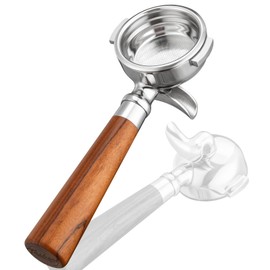 58mm Portafilter for E61 Group Head , Flair 58, ECM, Rocket, Sanremo, Synesso, Slayer, VBM Espresso Machines , Dual Spout Espresso Handle with Siam Rosewood Grip & 304 Stainless Steel Basket