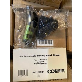 Conair Cord/Cordless Rechargeable Triple Rotary Head Shaver Pop-up Trimmer Clear