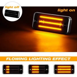 OZ-LAMPE 2Pcs Turn Signal Light,position light for Ducato Citroen Relay Peugeot Boxer Renault Trucks Magnum Midliner Midlum Premium VOLVO FE FL,48 SMD LED Flowing Side Indicator