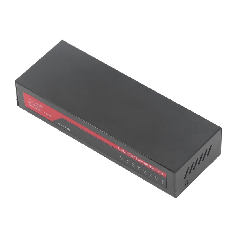 8 Port Gigabit PoE Switch Sturdy Metal Fanless Plug and