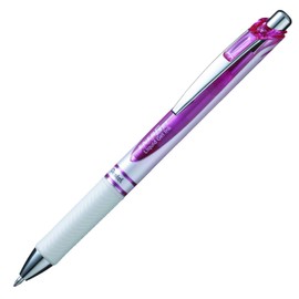 Pentel EnerGel Pearl Retractable Liquid Gel Rollerball Pen, Everyday Writing, Office Supplies, School Supplies, 0.7mm Medium, Pink Barrel, Pink Ink, BL77PW-P, Box of 12