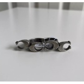 Coach signature link ring silver Size 7