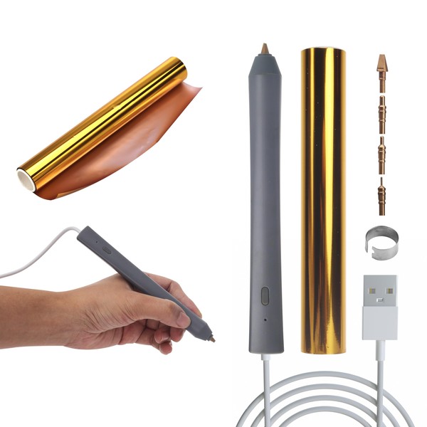 Joelver Maker Hot Foiling Pen with 4 Size Metal Tips