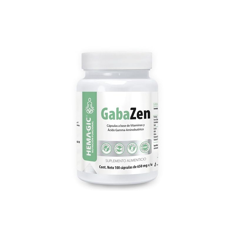 GabaZen - Suplemento Alimenticio GABA, Glicina, Inositol, Vitaminas B1 Y