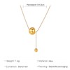 Rrdaily Fashion Silver Harmony Ball Necklace for Women,Simple Charm Ball