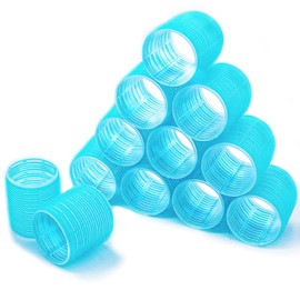 Hair Rollers, 12 Pack Salon Hair Dressing Curlers, Self Grip Hair Curlers, Rollers Hair Curlers, DIY Curly Hairstyle for Long Hair, Colors May Vary, Medium