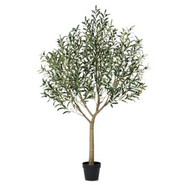 VeriNatural Artificial Olive Tree 6FT - Large Fake Olive Trees Indoor with 1676 Silk Leaves, Outdoor Potted Faux Plant with UV Resistant for Living Room,Office,Patio, Home Decor,VN157