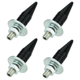 Temzzer 4 PCS License Plate Frame Screws Anti-Theft Car Frame Bolts for Most Motorcycle (Black)