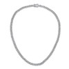 Gemsme 18K White Gold Plated Iced Out Cuban Link Chain