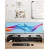 Epesoware Dual Monitor Riser with Two Drawers for Desk, Bamboo