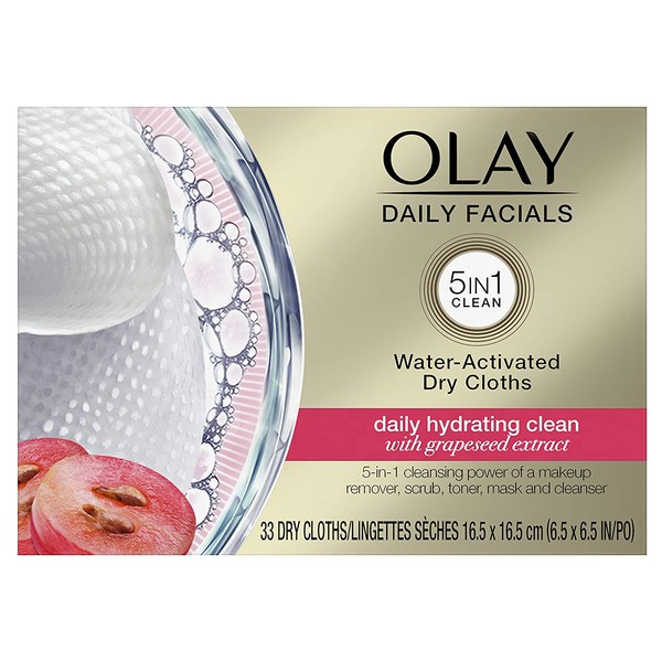 Olay 4-In-1 Daily Facial Cloths, Normal Skin 33 Count, Packaging May Vary Packaging may Vary