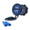 YL TRD Cargador Iluminado Doble USB 12v para Auto, Autobús,