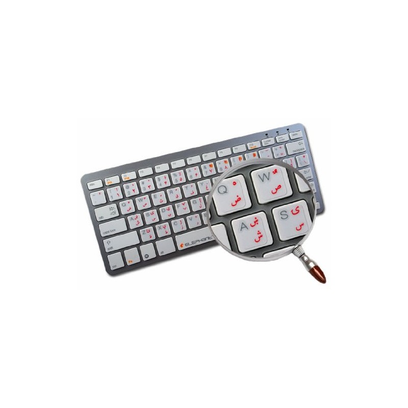 PASHTO KEYBOARD LABELS for WIN 7 with RED LETTERING ON