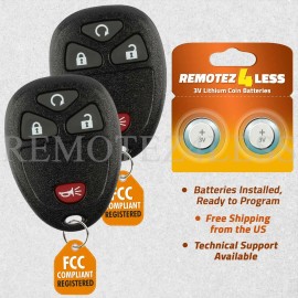Remotez4less 2 For 2006 - 2019 GM Keyless Entry Remote 4B Remote Start - OUC60221 OUC60270