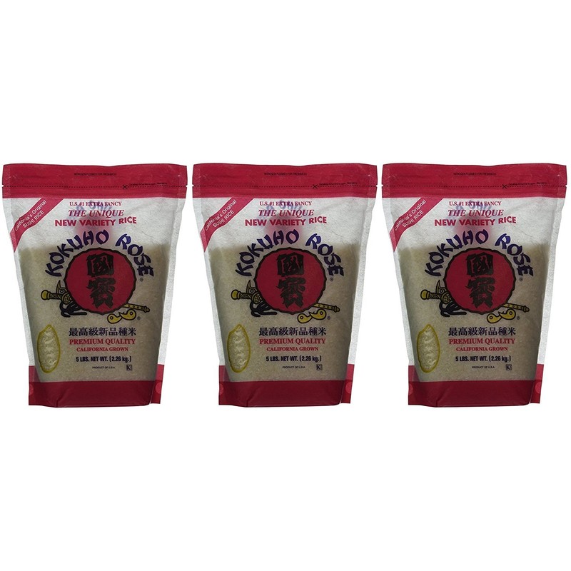 KOKUHO RICE SUSHI MBQAzn, 3 Pack (5 lbs)