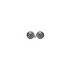 Handmade Black & White Spiral Stud Earrings