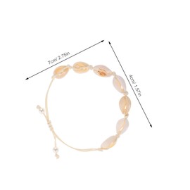 FOMIYES 3pcs Adjustable Natural Seashell Anklet for Women Summer Beach Bracelet Boho Cowrie Shell Handwoven Wrist Jewelry with Ocean Inspired Design