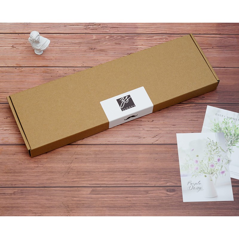 ZENXUS Cotton Skinny Ties for Men, 2.5 inch Slim Casual
