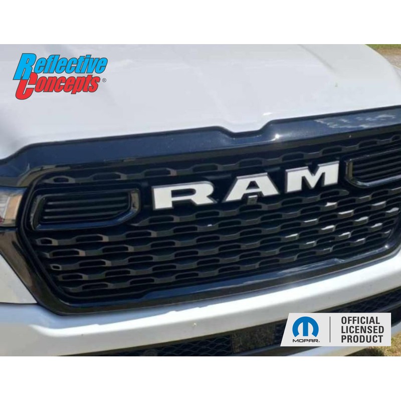 RAM Grille Emblem Overlay Decal Stickers 2025 Ram 1500 (Color: