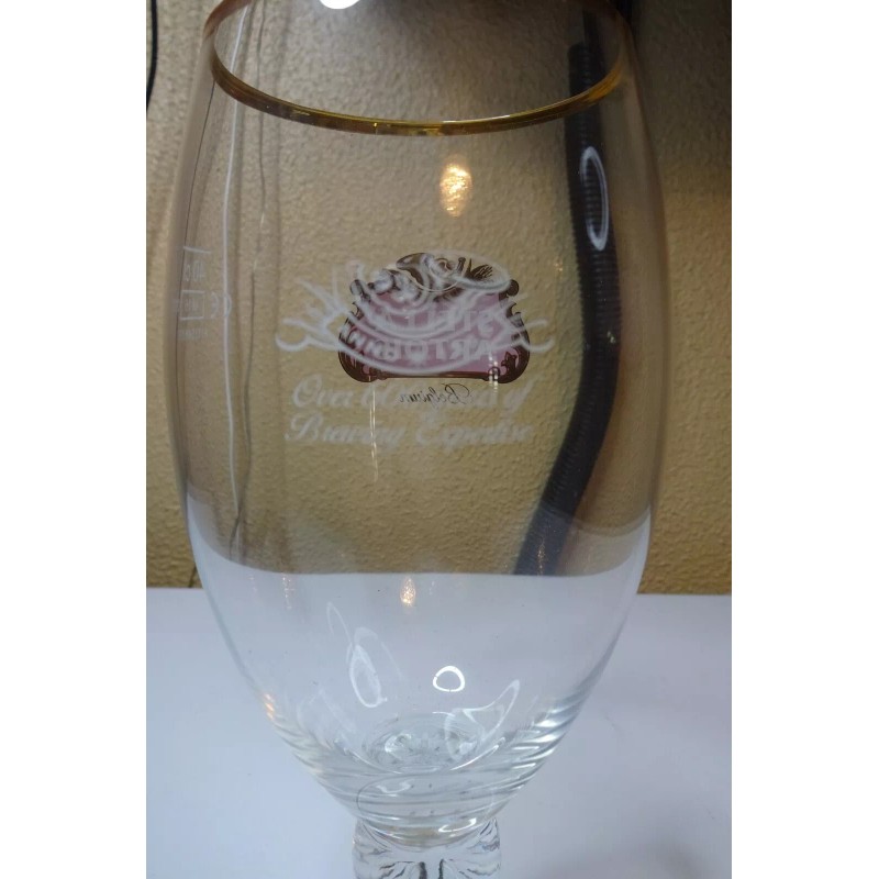 Stella Artois Belgium Glass 40cl With Gold Rim 600 Years