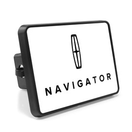 iPick Image for Lincoln Navigator UV Graphic White ABS Plastic 2 inch Tow Hitch Cover
