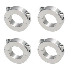 Sinosufanes 304 Stainless Steel Split Shaft Collar H7 Tolerance Bore 7/8", OD 1-5/8", Thickness 1/2", Linear Rail Stop Collar for Shaft Positioning