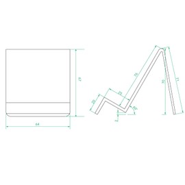 K.E.S NES-3 Effector Stand, Display Stand, Set of 3, Clear