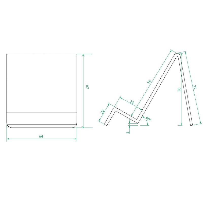 K.E.S NES-3 Effector Stand, Display Stand, Set of 3, Clear