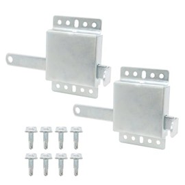 Heavy Duty Garage Door Side Lock Inside Deadlock for Most Garage Door Iron Galvanizing -2 Pack, Silver