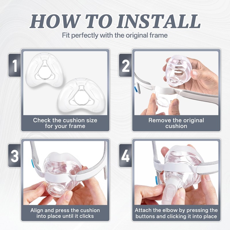 3PCS Replacement Nasal Cushion for ResMed AirFit N20 Mask, Compatiable