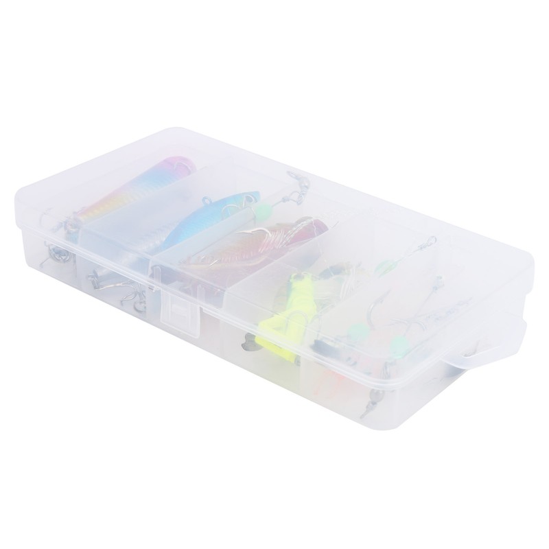 11pcs Fishing Lure Kit Mini Plastic Metal Soft Shrimp Hard