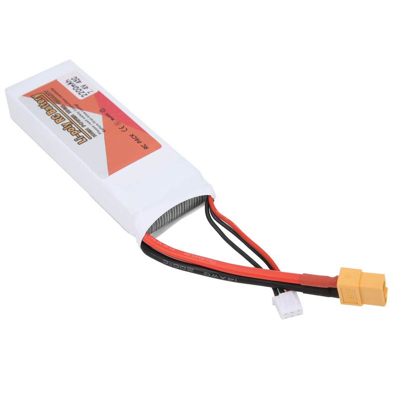 7.4V 2200mAh 2S 45C Lipo Battery Pack with XT60 Plug