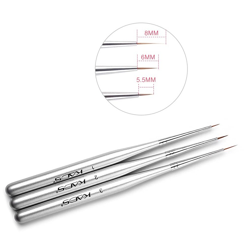 KADS Dotting Brush, 3 Pieces Nail Brush Set Nail Art