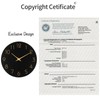 Mosewa Large Wall Clock 16 Inch Black Battery Operated Silent