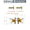 SORWDUERM 2 Pack Antique Brass Door Knobs - Crystal &
