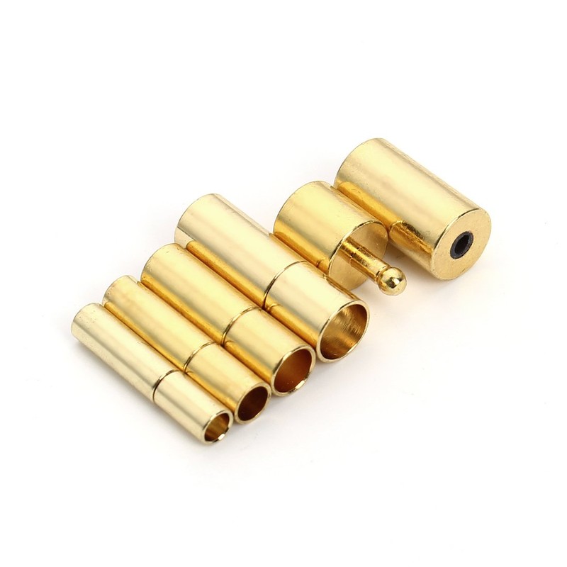 Linsoir beads Strong Cylinder Bayonet Push Clasps Brass Cord Ends