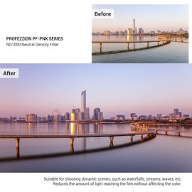 PROfezzion Neutral Density Filter 10-Stage Neutral Density Filter 55 mm Fixed ND1000 Filter for Nikon D3500 D3400 D5600 D7500 with 18-55 mm Lens for Sony A7 A7II A7III with 28-70 mm Lens with 55 mm