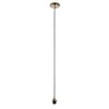 BRIA Twisted Black Pendant Cord Ceiling Light with Antique Brass