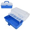 Plastic Storage Box Portable 3 Layer Folding Handheld Tool Organizer