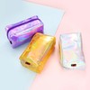 PU Leather Holographic Makeup Pouch Cosmetic Bag Waterproof Toiletries Organizer