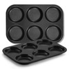 E-far Muffin Top Pan Set of 2, Nonstick 6-Cavity Shallow