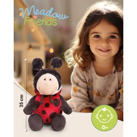 NICI 61636 Cuddly Toy Ladybird Dotti-Lotti 35 cm - Red - Soft Plush Toy - Cute Plush Toy for Cuddling and Playing, for Children and Adults, Great Gift Idea