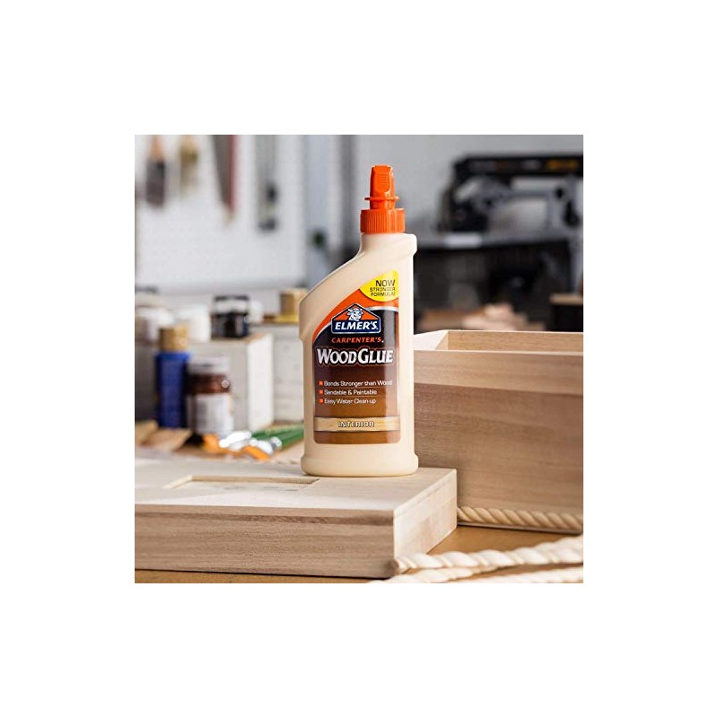 Elmer's E7010 Carpenter's Wood Glue, Interior, 8 Ounces , Tan