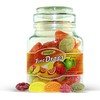 German Fine Drops Sanded Mix fruits Candy Mini Glass Jar