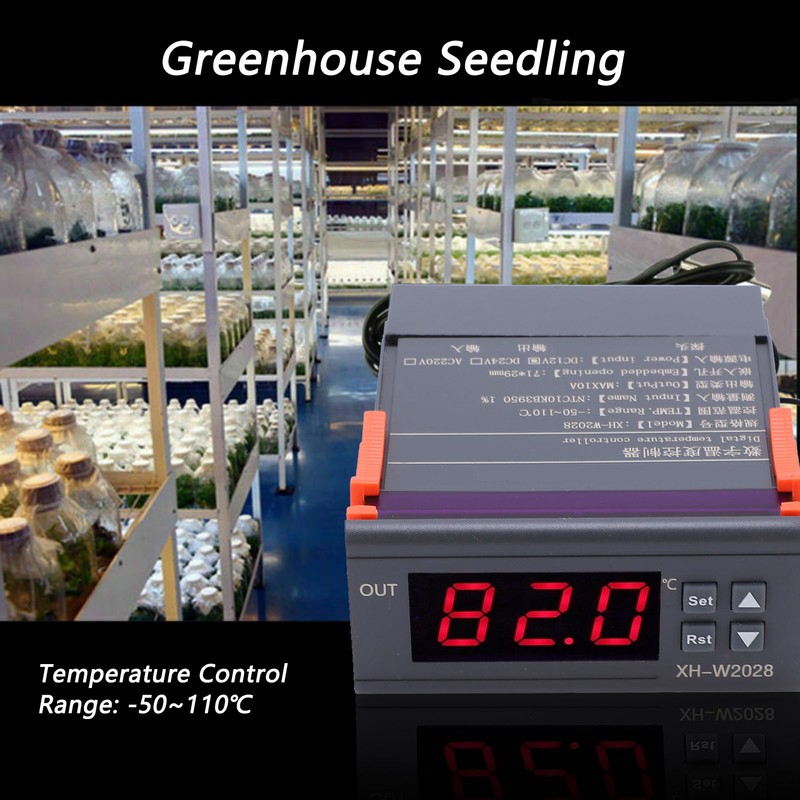 Digital Temperature Controller 0.1℃ Accuracy Thermostat Temperature Regulator for RefrigeratorDC12V