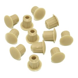 M5 (5mm) DRILL HOLE COVER CAPS - BLANKING FURNITURE KITCHEN CABINET SHELF (MARL BEIGE, 50)