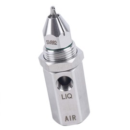 Stainless Steel Ultrasonic Air Atomizer Nozzle, Dry Fog Ultra-fine Fine Mist Ultrasonic Nozzle, Dust Control Mist Nozzle-60 Degree